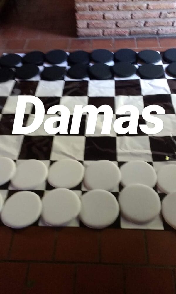 Juego de Damas Gigante (Lona + Piezas)